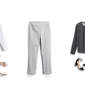 cuffed cropped trousers